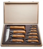 Opinel Knives Carbon Steel Folding Knife Beechwood Handles (Set of 10)