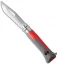 Opinel Knives No. 8 Outdoor Stainless Steel Knife Red/Brown (3.25" Serr)