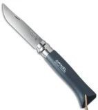 Opinel No 8 Trekking Stainless Steel Folding Knife Slate + Leather (3.25" Satin)