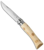 Opinel No. 7 Nature "Snow" Stainless Steel Knife Beech Wood (3" Satin)