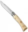 Opinel No. 7 Nature "Snow" Stainless Steel Knife Beech Wood (3" Satin)