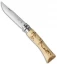 Opinel No. 7 Nature "Leaves" Stainless Steel Knife Beech Wood (3" Satin)