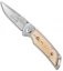 Marttiini MFK-1 W Liner Lock Knife Curly Birch (2.75" Mirror) 910110