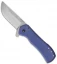 Doc Shiffer Field Grade Recon Knife Blue Backspacer (3.5" Stonewash)