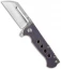 Andre de Villiers Mid-Tech Butcher V2 Frame Lock Knife Violet (3.75" Satin) AdV