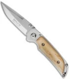 Marttiini Knives MFK-2W Curly Birch Liner Lock Knife (3" Mirror) 910111