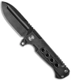 Andre de Villiers Mid-Tech Pathfinder Knife Drilled (3.75" Black) AdV