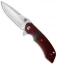 Olamic Cutlery Wayfarer Flipper Knife Red G-10 (4" Satin) W662