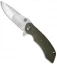 Olamic Cutlery Wayfarer Flipper Knife Contoured OD G-10 (4" Satin Compound) W616