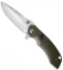 Olamic Cutlery Wayfarer Flipper Knife OD Green G-10 (4" Satin) W667