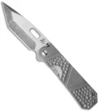 DSK Tactical Knives GF-1 Gentleman Folder Knife Milled/Dimple (4.25" Acid Wash)