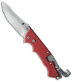 Gerber Hinderer Rescue Knife Red (3.5" Satin Serr) 22-01534