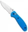 Benchmade Mini Griptilian AXIS Lock Knife Blue (2.91" Satin Serr) 556S-BLU-S30V