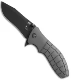HTM Kirby Lambert Snap Folder Clip Point Knife Gray (3.5" Black)