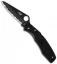 Spyderco Pacific Salt H-1 Knife Black FRN (3.81" Black Full Serr) C91SBBK