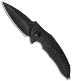 Brous Blades Caliber Flipper Liner Lock Knife Carbon Fiber (3" Acid Stonewash)