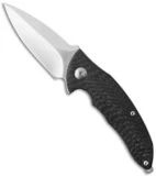 Brous Blades Caliber Flipper Liner Lock Knife Carbon Fiber (3" Satin)