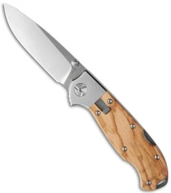 LakeR Model 1 Lockback Knife Olive Wood (3.125" Satin)