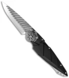 Dew Hara Custom Kabuto Folder Knife Black/Gray (3.5" Mirror) Japan