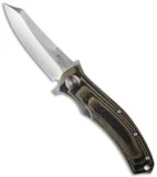 Kansei Matsuno Custom TC08 Flipper Knife Carbon Fiber/Brass (3.375" Satin)