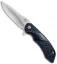 Olamic Cutlery Wayfarer Flipper Knife Black/Blue G-10 (4" Polish) W600
