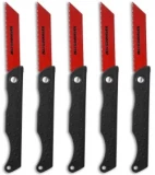 TOPS Knives Pocket Survival Saw Folding Knife Kydex 5 Pack (3" Red) PSSW-05