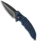 Brous Blades Custom Caliber Knife Black/Blue G-10 (3" Acid Wash) Exclusive