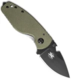DPx HEAT/F Left Hand Frame Lock Knife OD Green G-10 (2.375" Black)