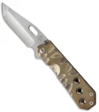 DSK Tactical Knives GF-1 Gentleman Folder Frame Lock Knife Gold (4" Satin)