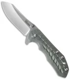 Kizer Folding Knife Green Titanium ( 3.5" Stonewash) Ki423