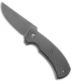 Winkler Knives WKII Model F-1B Flipper Knife Carbon Fiber (3.125" Black)