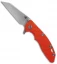 Hinderer Knives XM-18 3.0 Wharncliffe Flipper Knife Orange G-10 (Stonewash)