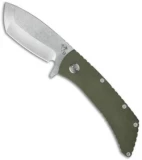 Medford TFF-2 Flipper Knife OD G-10/Flame (4" Stonewash) MKT