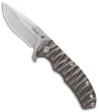 Kizer Cutlery V3 Flipper Frame Lock Knife Gray Titanium (3.5" Stonewash) Ki401B1