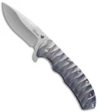 Kizer Cutlery Ki5401 Frame Lock Knife Titanium (4.25" Stonewash)