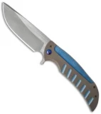 Ferrum Forge Custom NGFR Flipper Knife Bronze/Blue (4" Two-Tone)