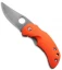 Deviant Blades Tiny Frame Lock Knife Orange G-10 (2.25" Damasteel)