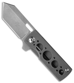 Brad Zinker Custom Mini Tanto Flipper Knife Titanium (1.875" BB/SW)