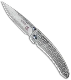 Mcusta Small Nami Frame Lock Knife (2.875" Damascus) MC-111D