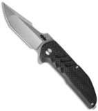Brous Blades Turpin Strife Flipper Knife Carbon Fiber (3.75" Stonewash)
