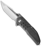 Brous Blades Turpin Strife Flipper Knife Carbon Fiber (3.75" Satin)