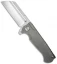 Andre de Villiers Mid-Tech Butcher Frame Lock Knife Gray (3.75" Satin) AdV