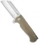Andre de Villiers Mid-Tech Butcher Frame Lock Knife Earth (3.75" Satin) AdV