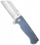 Andre de Villiers Mid-Tech Butcher Frame Lock Knife Blue (3.75" Satin) AdV