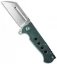 Andre de Villiers Mid-Tech Butcher Frame Lock Knife Toxic (3.75" Satin) AdV