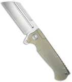 Andre de Villiers Mid-Tech Butcher Frame Lock Knife OD (3.75" Satin) AdV