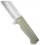 Andre de Villiers Mid-Tech Butcher Frame Lock Knife OD (3.75" Satin) AdV