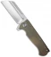 Andre de Villiers Mid-Tech Butcher Frame Lock Knife Olive (3.75" Satin) AdV