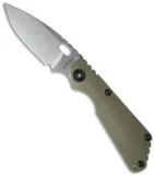 Strider SnG CC Frame Lock Knife Green G-10 (3.5" Stonewash)