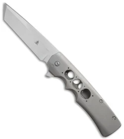 Jason Clark Tanto Flipper Frame Lock Knife Titanium (3.75" Satin)